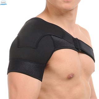 Qswba ajustable correa de hombro soporte de compresión vendaje envoltura de hombro protección protectores deportivos