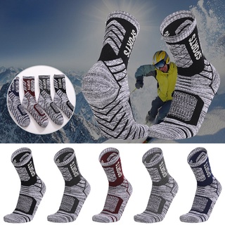 Popular fresco al aire libre de algodón caliente de los hombres calcetines de esquí senderismo calcetines de becerro cómodo y transpirable calcetines deportivos
