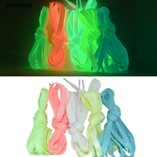 yunhun 1 par de cordones luminosos planos zapatillas de deporte de lona zapato cordones fluorescentes cordones.
