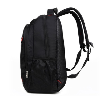 mochila para hombres de gran ajuste 15.6 en portátil de negocios de viaje bolsas de la escuela negro