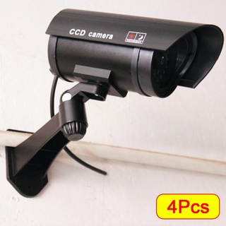 (extremechallenge) 2x 4x al aire libre maniquí falso led intermitente cámara de seguridad cctv vigilancia