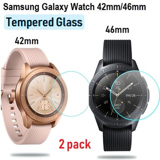 2 piezas de vidrio templado para samsung galaxy watch 46 mm gear s3 frontier/gear sport/galaxy watch 42mm premium protector de pantalla