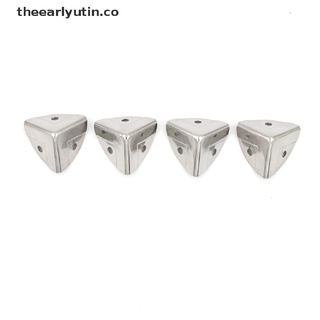 yutin - soportes de esquina de metal plateado (4 unidades), diseño de caja de tronco.