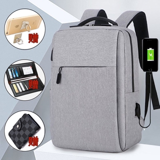 Gran capacidad mochila de los hombres de la escuela secundaria estudiante bolsa de la escuela USB ordenador de negocios -inch mochila de viaje mujer