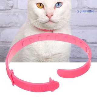 [Jinching] Collar de protección de pulgas garrapata ácaros piojos remedio goma rosa gatos Collar para decoración (1)
