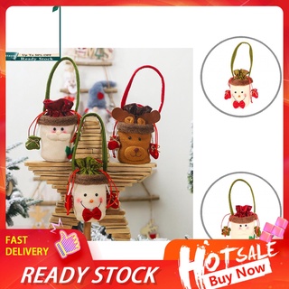 Pat_ 3 estilos bolsa de navidad encantadora navidad niños regalos bolsas de dibujos animados forma para el hogar