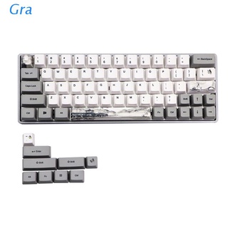 Gra Ink Dye-Sublimation Mechanical Keyboard Cute Keycaps PBT OEM Profile Keycap Compatible For GH60 GK61 GK64 Keyboard