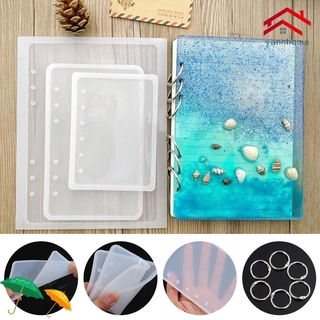 YANN transparente A5 A6 A7 UV epoxi hecho a mano de cristal DIY artesanía cuaderno cubierta de resina moldes de silicona moldes