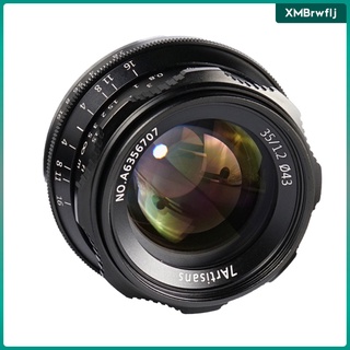 lente de enfoque manual f1.2 de 35 mm para cámaras canon m1/m2/m3/m5/m6/m10/m50/ dslr