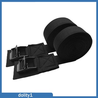 [Dolity1] 2 correas de amarre de trinquete para remolque, equipaje, carga, con hebilla (1)