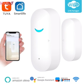Tuya Smart Wifi Sensor De Puerta Abierta/Cerrada Detectores Alarma Hogar Compatible Con Alexa Google Home APP Windy