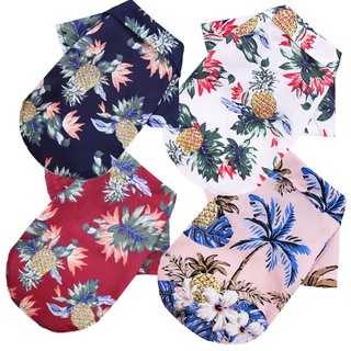 CABATU Floral Dog Shirts Hawaiian Pet Vest Cat Clothes Beach for Small Large Dog Clothing T-Shirt Summer Breathable Pet Products/Multicolor (3)