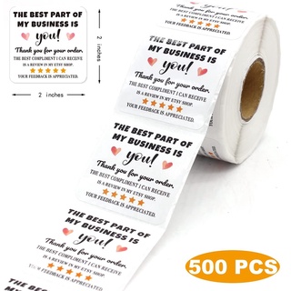 1 Roll 500Pcs The Best Part of My Business is You Stickers Labels 2\\\" Square (2)