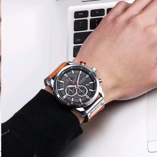Reloj Curren para hombre marca superior moda deportes de lujo cuero multifuncional cuarzo resistente al agua 8291 (6)