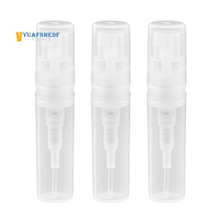 200 unids/lote de 2 ml de plástico transparente spray botella pequeña cosmética embalaje perfume botellas atomizante spray líquido contenedor
