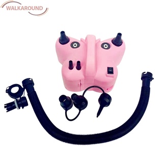 (Wal) 600w globo eléctrico bomba de aire ligero anillo de natación inflador rosa