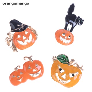 Orangemango Calabaza Halloween Dibujos Animados Esmalte Broche Pin Collar Insignia Joyería Regalo Unisex CO