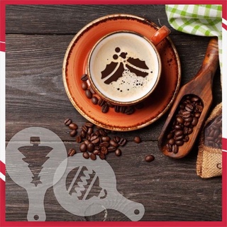 (cod) molde de dibujo de navidad molde de impresión de café molde de san valentín plantilla de dibujo de lujo de café en polvo de propagación de la almohadilla aba