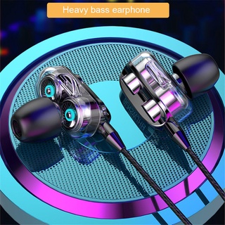 MAYSHOW In-Ear Auriculares Deportivos 3.5mm Con Cable Doble Altavoz Con Micrófono Soporte De Llamada Dual Drive Estéreo 4D Bass/Multicolor (4)