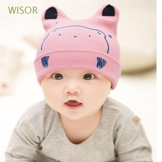 WISOR Casual baby bear hat Soft Knitted hat Cartoon Beanie hat Hooded Cap Infants Kids Gift Toddler Autumn Winter Lovely Newborn hat
