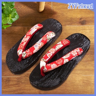 estilo japonés tradicional zuecos de madera zapatillas interior y al aire libre geta sandalias