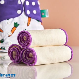 3 capas De cáñamo/almohadilla De algodón con hilo De impresión púrpura De 35x13.5 cm/patrón cambiante De pañal lavable Cora @Jos (1)