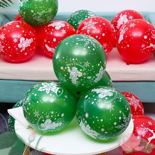 plegable 10 piezas nuevos globos de decoración de navidad juguetes festivos fiesta decoración globo de látex inflable año nuevo regalos de fiesta suministros de navidad santa claus/multicolor