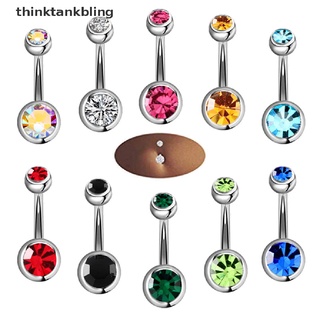 th4co 1Set Navel Rings Crystal Rhinestone Belly Button Ring Bar Body Piercing Jewelry Martijn
