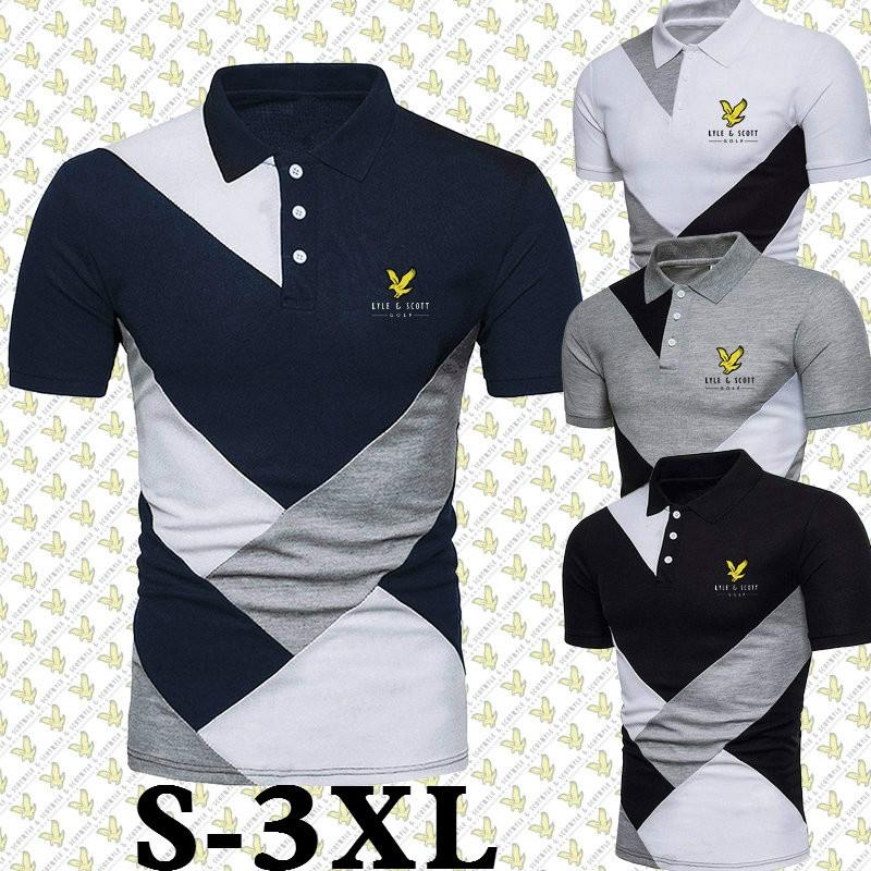 camisas polo lyle & scott para hombre/nueva moda/de verano/deportes/golf/polo
