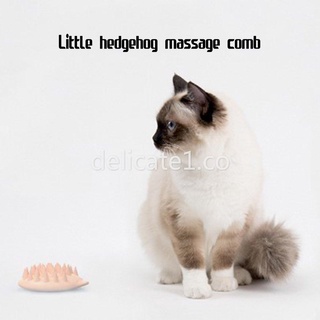 Pet Dog Bath Brush Comb Pet SPA Massage Brush Soft Silicone Brush Pink (1)
