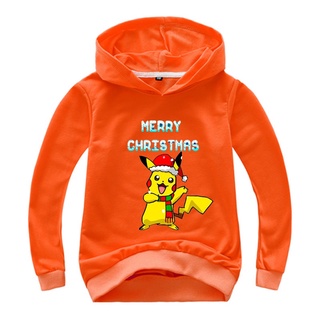pikachu niños sudadera con capucha pokemon go niños sudadera con capucha de navidad suéter de los niños ropa de abrigo