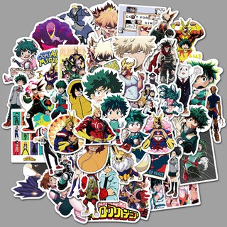50 Pegatinas De Anime My Hero Academia Japan Para Portátil Monopatín Izuku Midoriya Might Boku No Personaje