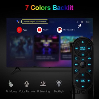(Owenss) Q6 Control remoto de voz 2.4G inalámbrico Air Mouse IR aprendizaje para Android TV Box (7)