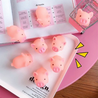 Wmmb Kawaii rosa cerdo Animal exprimir juguete bebé baño juguete dormitorio timbre práctico bromas niños