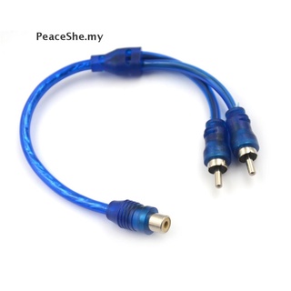 [Peaceshe] 1 RCA hembra a 2 macho divisor estéreo Audio Y adaptador Cable conector de alambre MY