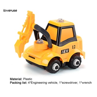 /LO/ Color brillante camión de juguete de construcción de vehículo conjunto práctico para cumpleaños (4)
