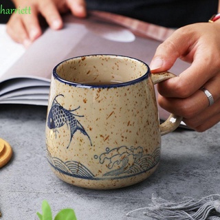 Harriett tarde té café taza estilo taza de agua taza creativa nórdica de gran capacidad hecha a mano para oficina y hogar Vintage vajilla (1)