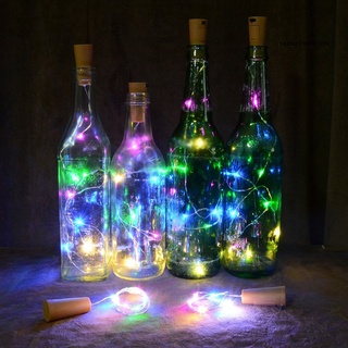 Spl 15/20 LED botella de vino corcho luces de alambre plateado para boda Festival decoración de fiesta (6)