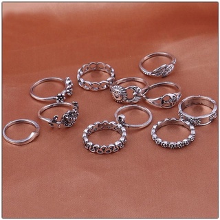 [11 piezas de moda vintage simple geométrico sol luna flor anillos para mujeres] [lindos señoras suave fina fina anillo de dedo] [regalos de joyería encantadora para niñas amigos] (4)