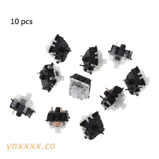 ynxxxx 10Pcs/pack Mechanical Keyboard Switch Gateron MX 3 Pin Clear Switch Transparent Case for Mechanical Keyboard Cherry MX Compatible