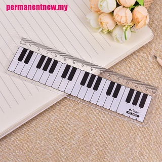 [Sun] regla creativa para teclado de Piano 15 cm 6 pulgadas términos musicales plástico blanco y negro