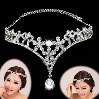 （auspiciouyh） Rhinestone Band Bridal Tiaras Crowns Princess Prom Crown Headband Wedding Hot On Sale
