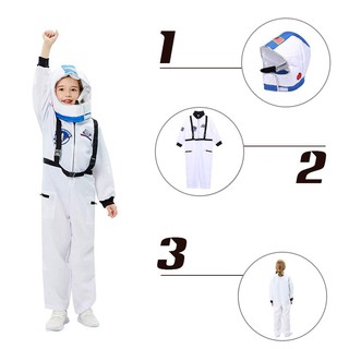 Niño Niños Astronauta cosplay Niña Piloto Uniforme Juego Disfraz De Una Sola Pieza Traje (2)