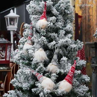Zong 4 piezas de gnomo sueco de navidad con iluminación LED de Santa muñeca adornos colgantes de navidad decoración de árbol de navidad chimenea fiesta hogar decoración