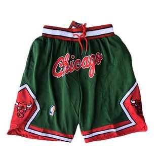 Hotest Chicago Bulls Pocket Shorts Green C-start Pants H708