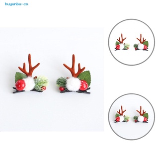 huyunbu Plastic Christmas Hairpins Christmas Deer Ear Hairpins Decoration Hair Accessories