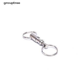 Grouptree 5 Piezas Chapado En Acero Cromado Pull-Apart Desmontable Llavero Snap Lock Titular CO
