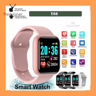 Reloj inteligente Y68 D20 con Bluetooth USB con Monitor Cardíaco Smart watch para Iphone Android