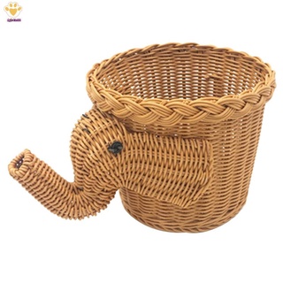 hecho a mano de bambú elefante mimbre cesta de picnic de alimentos pan camping picnic cesta de bambú fruta cesta de almacenamiento (1)