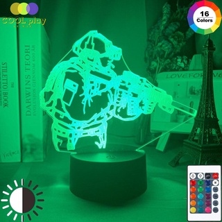 American Soldier Figure 3d Illusion Led Night Light Lamp Touch Sensor Color Changing Nightlight for Home Decor Cool Gift for Him